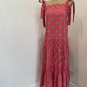 Ro’s Garden Anthropologie Chic Pink Floral Maxi Dress women’s Size S NWT